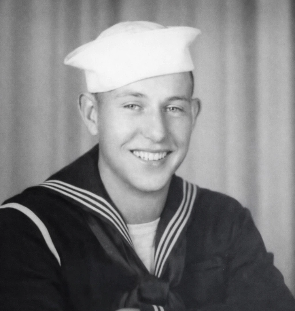 William Sherman Lord smiling in his United States Navy uniform